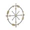 Contemporary Home Living 26.25" Gold and Black Round Wall Compass